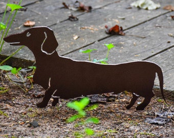 Dachshund Dog Puppy Metal Garden Yard Art - Great gift - Free Shipping