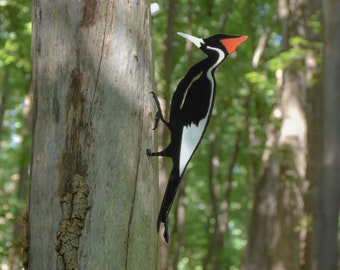 Ivory Billed Woodpecker - Metal Steel Bird Garden Yard Art for Outdoors - Great Gift - Free shipping - A