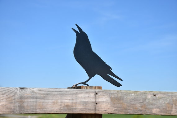 Raven Crow Metal Yard Art - Free Shipping - Great Gift - AA