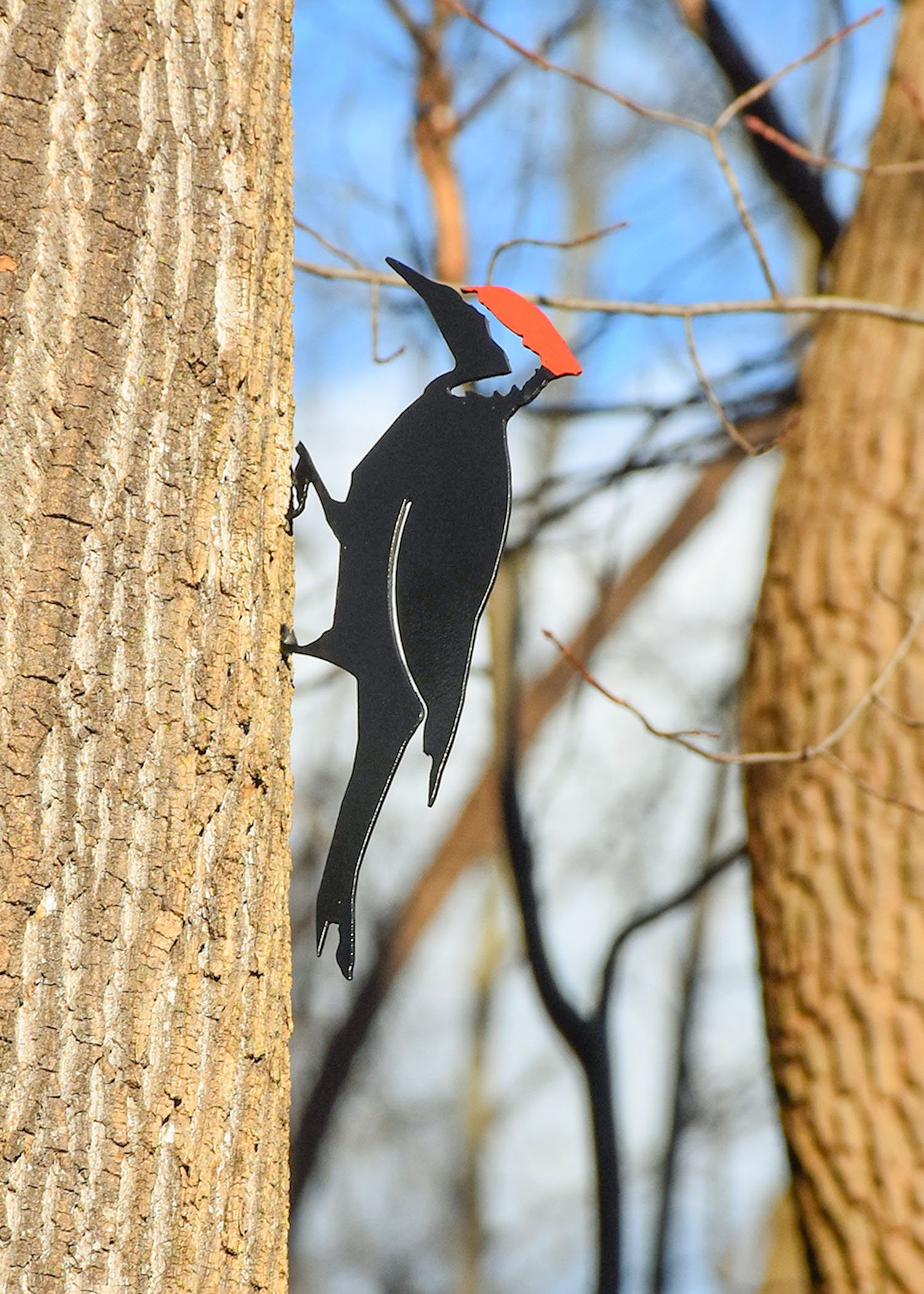 Woodpecker Metal Yard Art Etsy