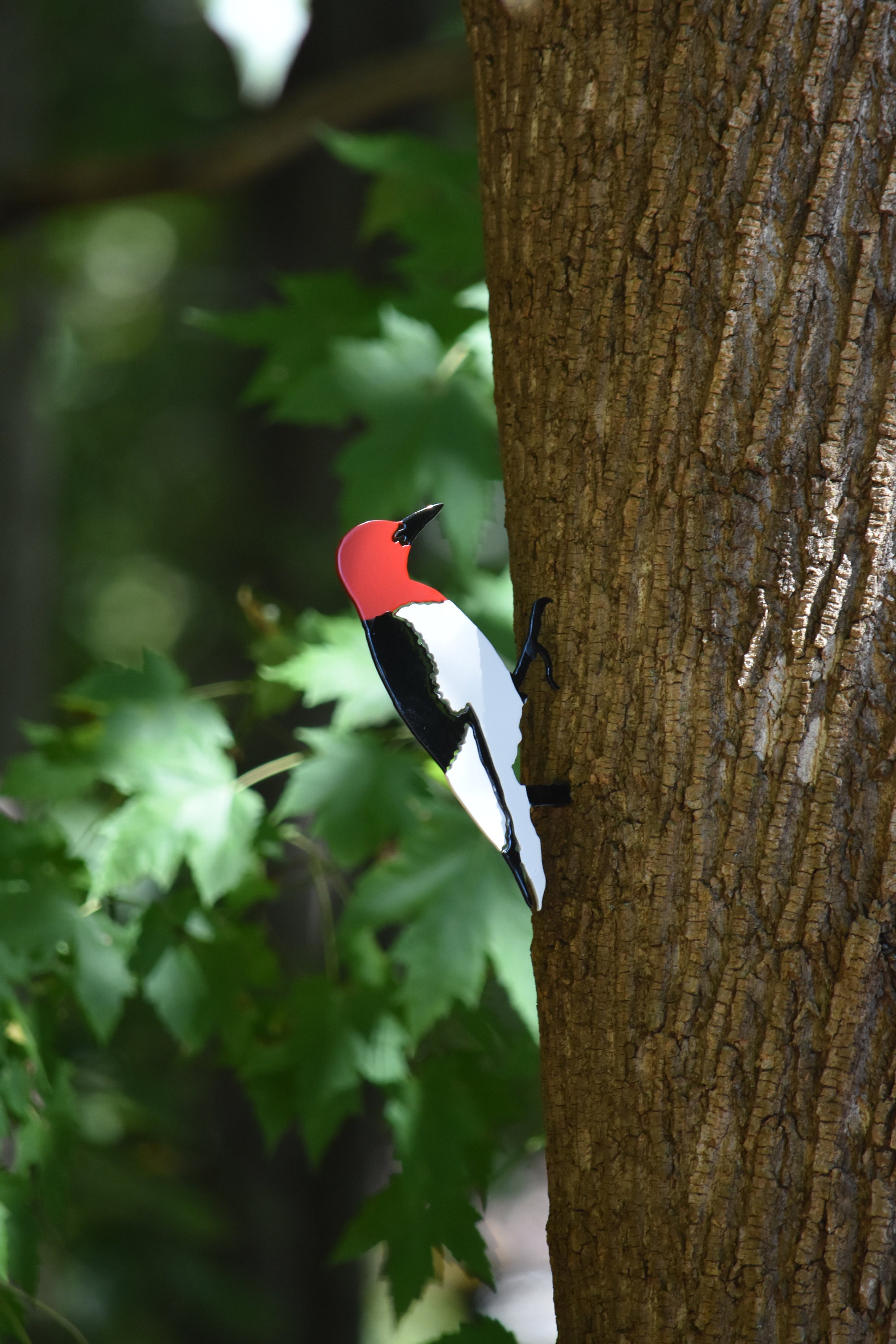 Red Headed Woodpecker Metal Bird Garden / Yard Art Great Etsy