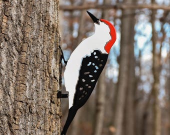 Red-bellied Woodpecker - Quality Metal Yard Art - Bird Garden Decor