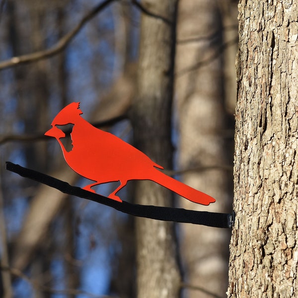 Cardinal Metal Bird Yard Garden Art - Gift - Free Shipping