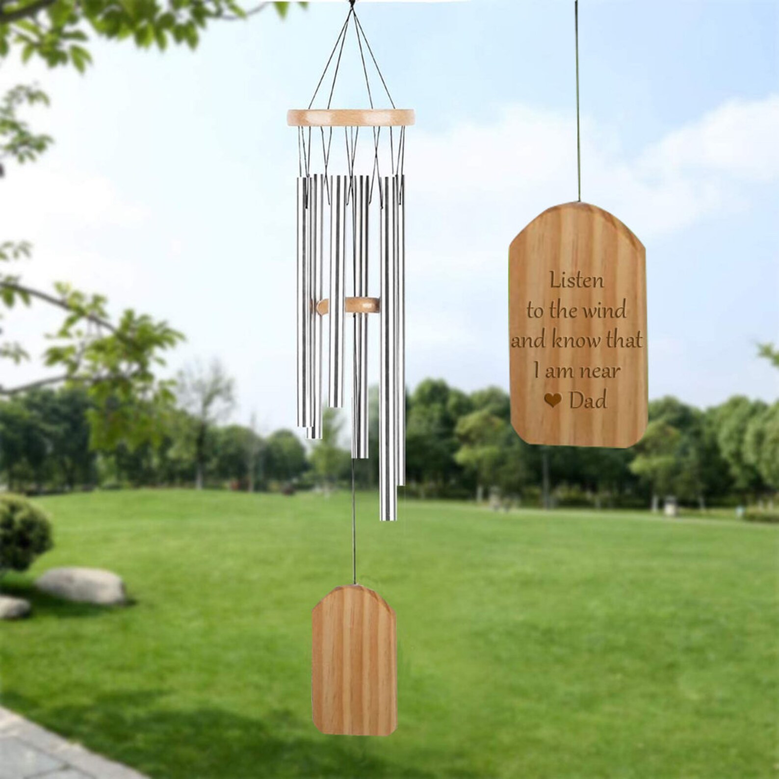 Memorial Wind Chime Personalized Wind Chime Listen to the Etsy