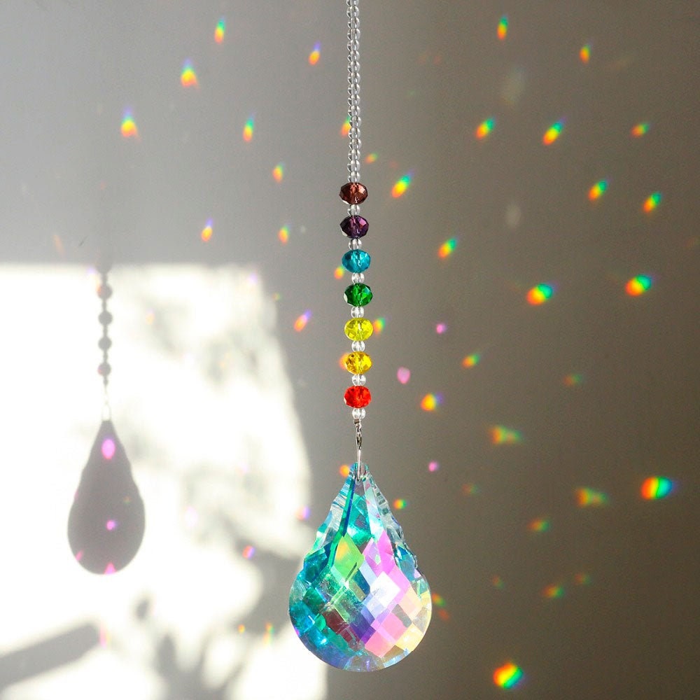Home Decor Boho,Rainbow Hanging Prism,Sun Catcher Moon Window Ornamen…