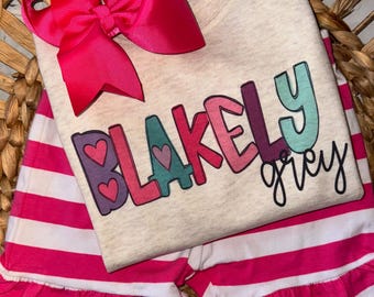 Kids Custom Name Shirt, Customizable Shirt, Gift for Friend, Gift for her, Youth Name Tee,Toddler Name Tee