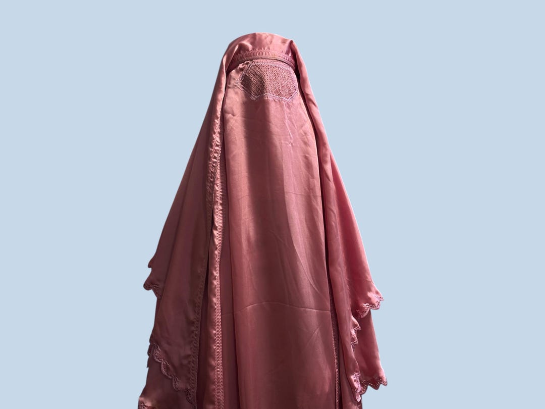 Afghan Topi Burqa Chadri Jilbab Abaya, Pink Cape Burka With Embroidered ...