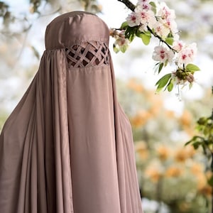 Afghan Topi Burqa, Islamic Burka with front open, criss-cross eyes strips, Chadri Jilbab Abaya, Muslim Hijab Modest Wear, Full Coverage Veil