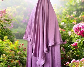 Afghan Topi Burqa Chadri Jilbab Abaya, Islamic Cape Burka, Muslim Hijab Veil, Modest Woman Fashion, Full Coverage, Purple Front Close Chador
