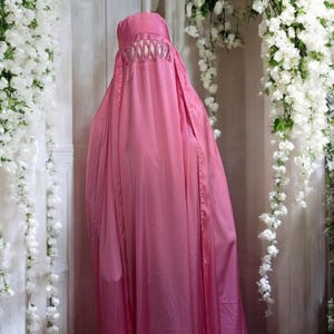 Afghan Topi Burqa, Islamic Burka with front open, criss-cross eyes strips, Chadri Jilbab Abaya, Muslim Hijab Modest Wear, Full Coverage Veil