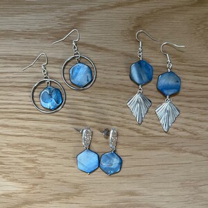 Blue Shell Earrings - Natural Shells