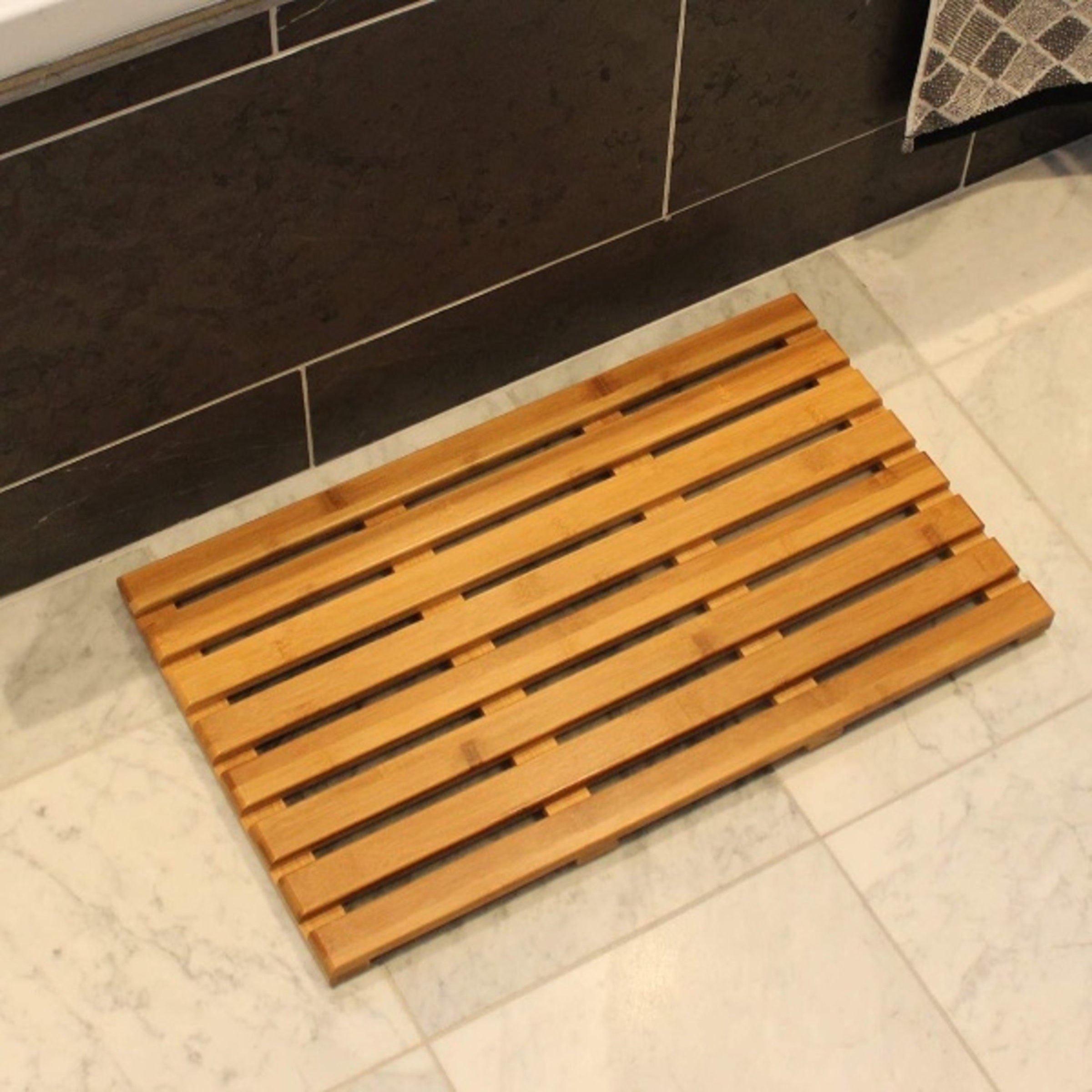 Bamboo Duckboard Bath Mat NonSlip Bathroom Board Shower Etsy