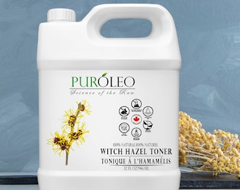 PUROLEO Witch Hazel Toner (Packed in Canada) Refresh and Revitalize Your Skin with | Premium Bottle Facial Toner for Postpartum & Skincare