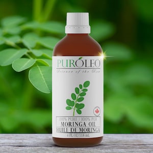 PUROLEO Moringa Oil for Face (Packed in Canada) 100% Pure & Natural Moringa Oil