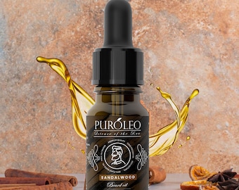 PUROLEO Beard Oil 2oz/59ml Made In Canada All Natural Formula with Argan Oil, Jojoba Oil, and Vitamins for Nourishing and Enhancing Beard
