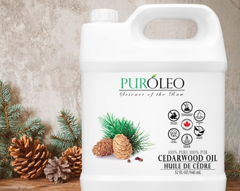 PUROLEO Cedarwood Essential Oil - 100% Pure & Natural Cedarwood Oil for Aromatherapy, Relaxation, and Skin Care (Packed In Canada)