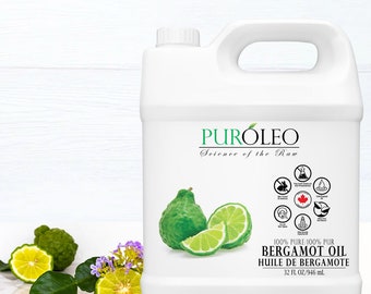 PUROLEO Pure and Natural Bergamot Essential Oil for Aromatherapy, Skin and Hair Care - Therapeutic Grade Oil for Relaxation (Made In Canada)