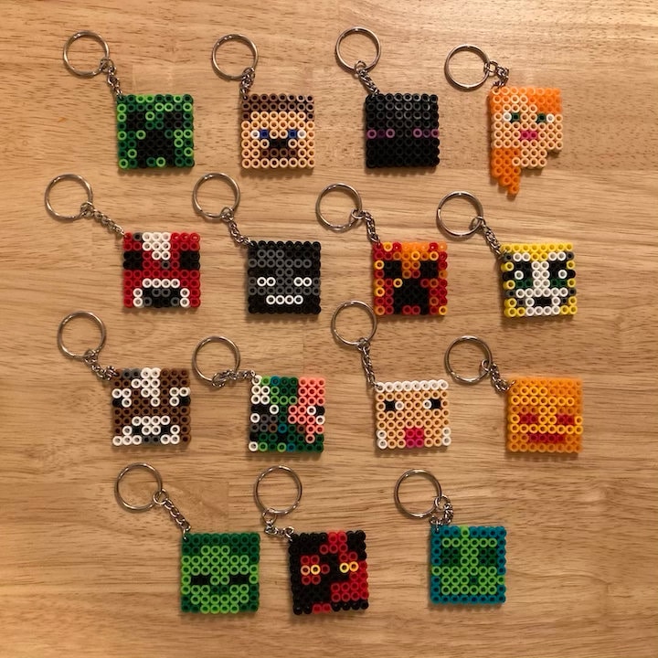 Minecraft Keychain Etsy