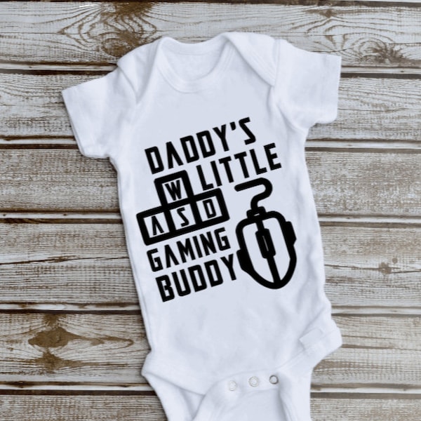 Daddy's Little Gaming Buddy, Gamer Daddy, Gamer Dad, Gaming Buddy Shirt, Gamer Shirt, future gamer, Fathers Day