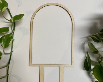 Simple Arch Houseplant Trellis - Lasercut Wooden Trellis - Best for 4”, 6” Pots - Bundle Pricing Available, Buy More, Save More!