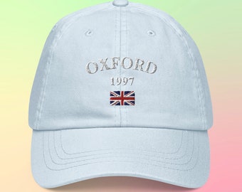 Embroidered, 90s Fashion Y2K British Oxford 1997 Cap