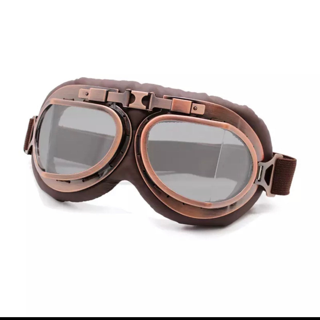 Antique / Vintage Distressed Goggles Safety Glasses Oddity Military Aviation Mad Max Accessoires Zonnebrillen & Eyewear Sportbrillen Motorcycle Steampunk 