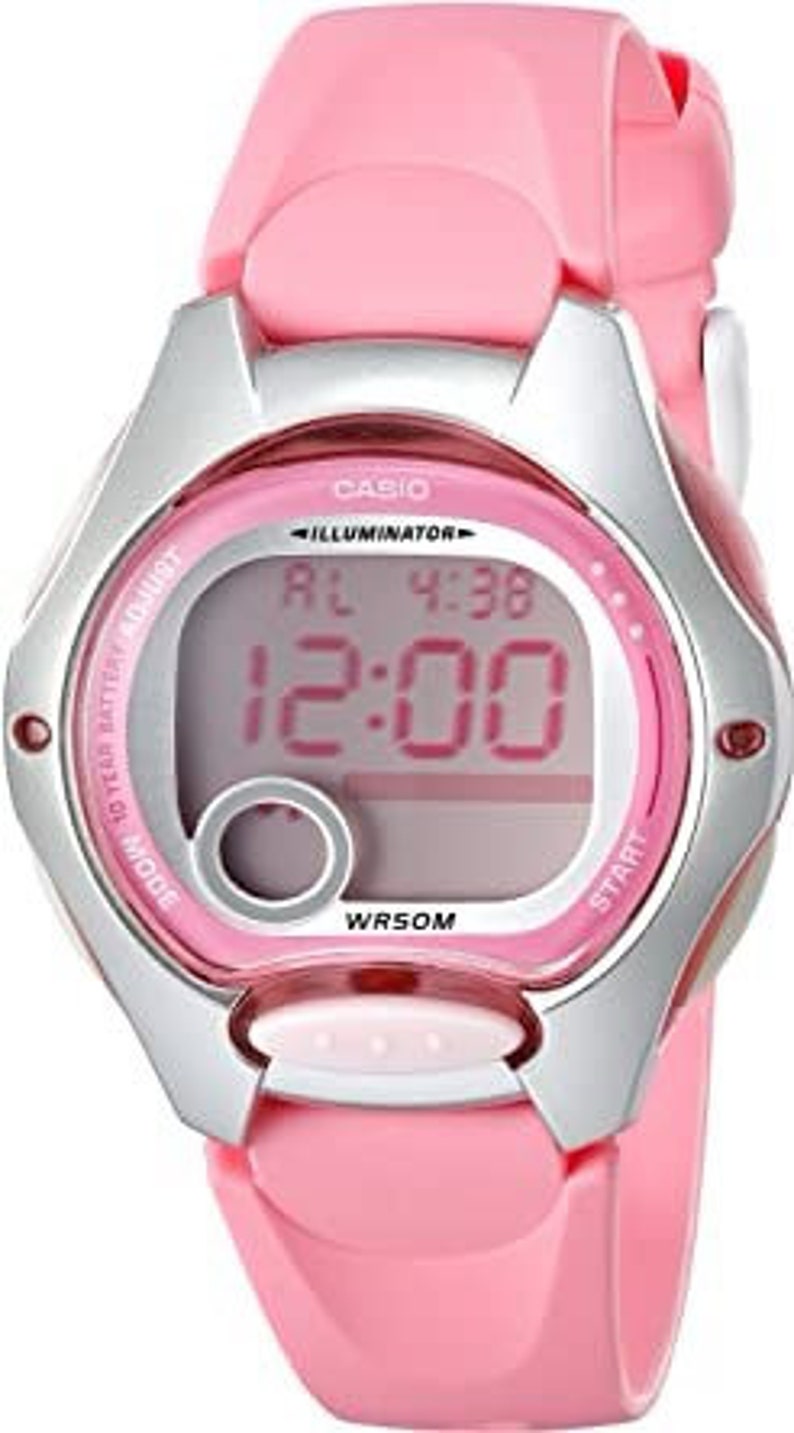 Casio Women Watch Pink Resin Digital watches 10 years Battery Etsy