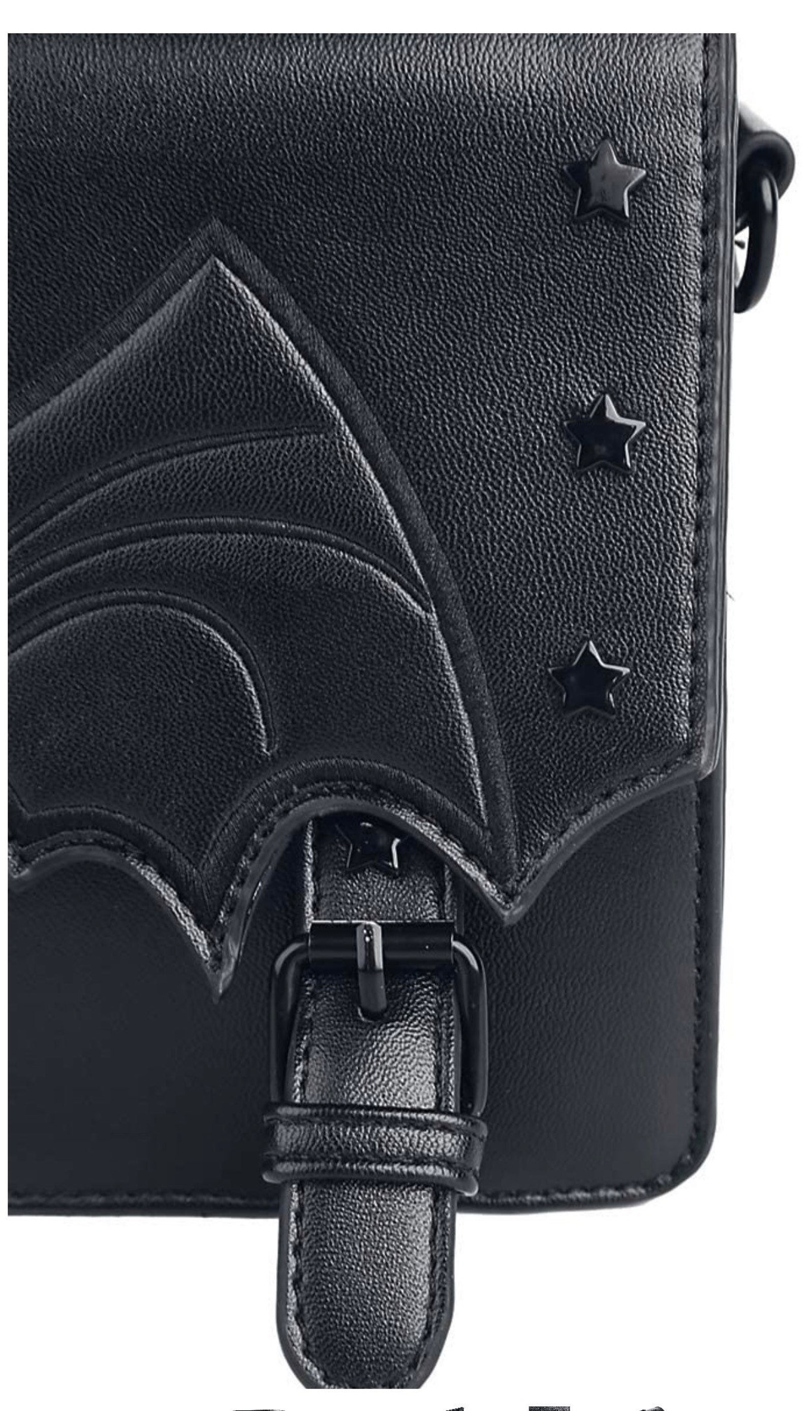 Black Gothic Canvas Messenger Bag Emo Punk Gift College Bat Etsy