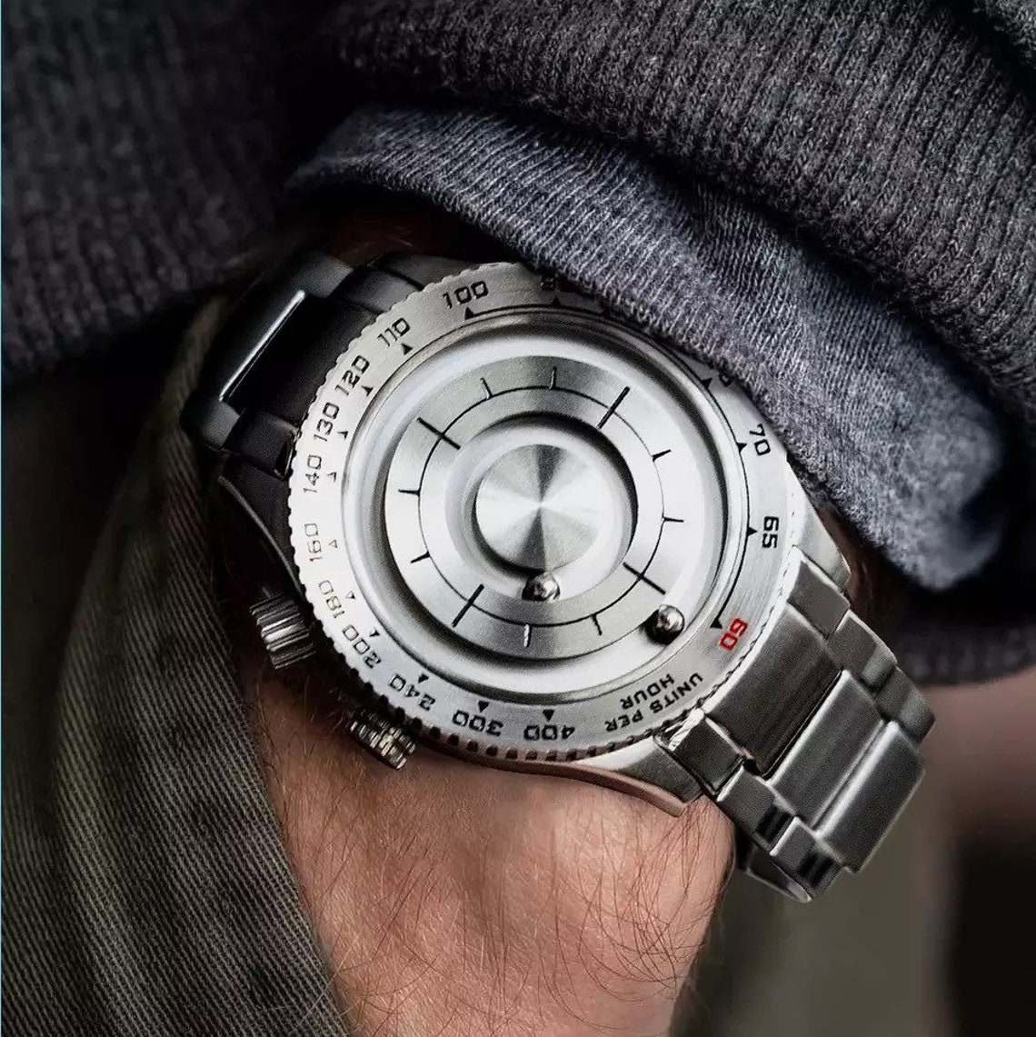 Mens Nixie Rotating Ball Watch Swiss Movement Etsy