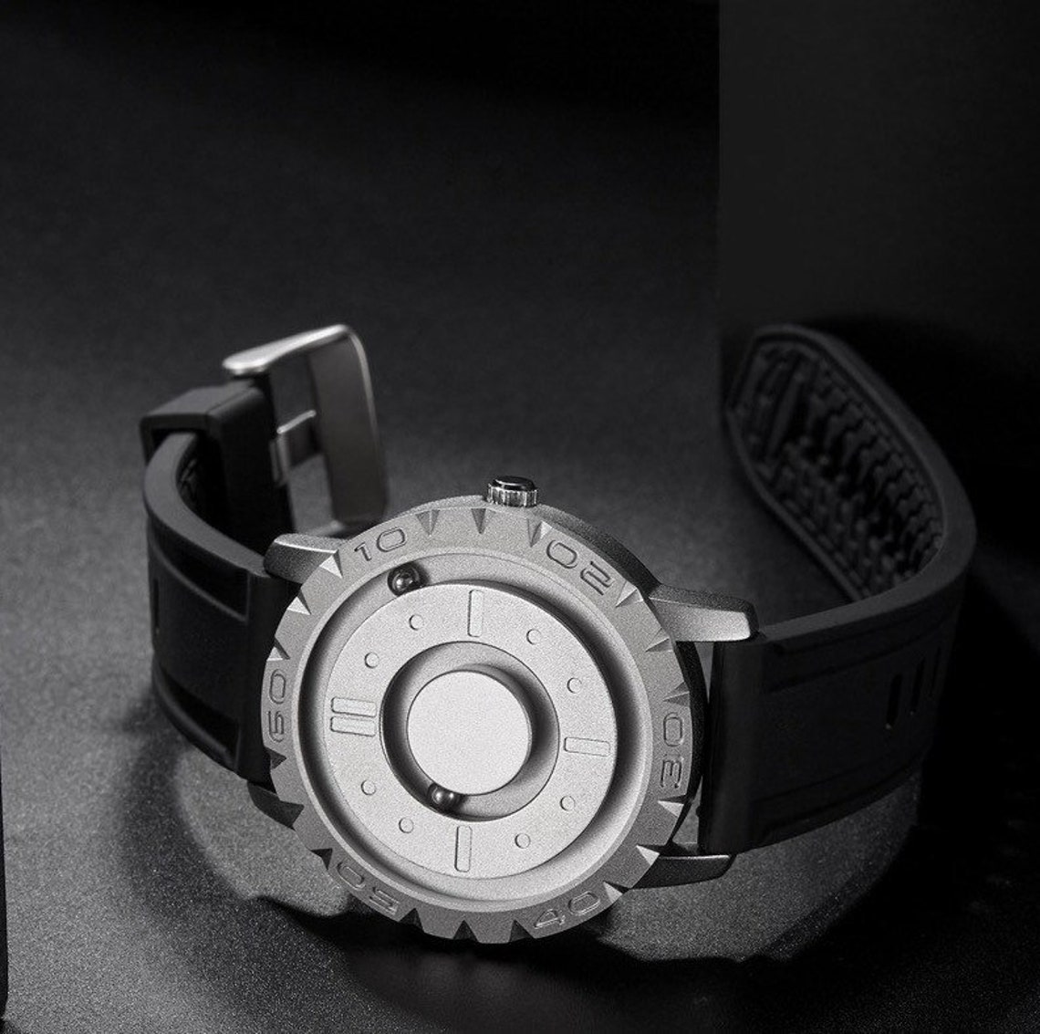 Rotating Ball Watch Swiss Movement Stainless Steel Etsy