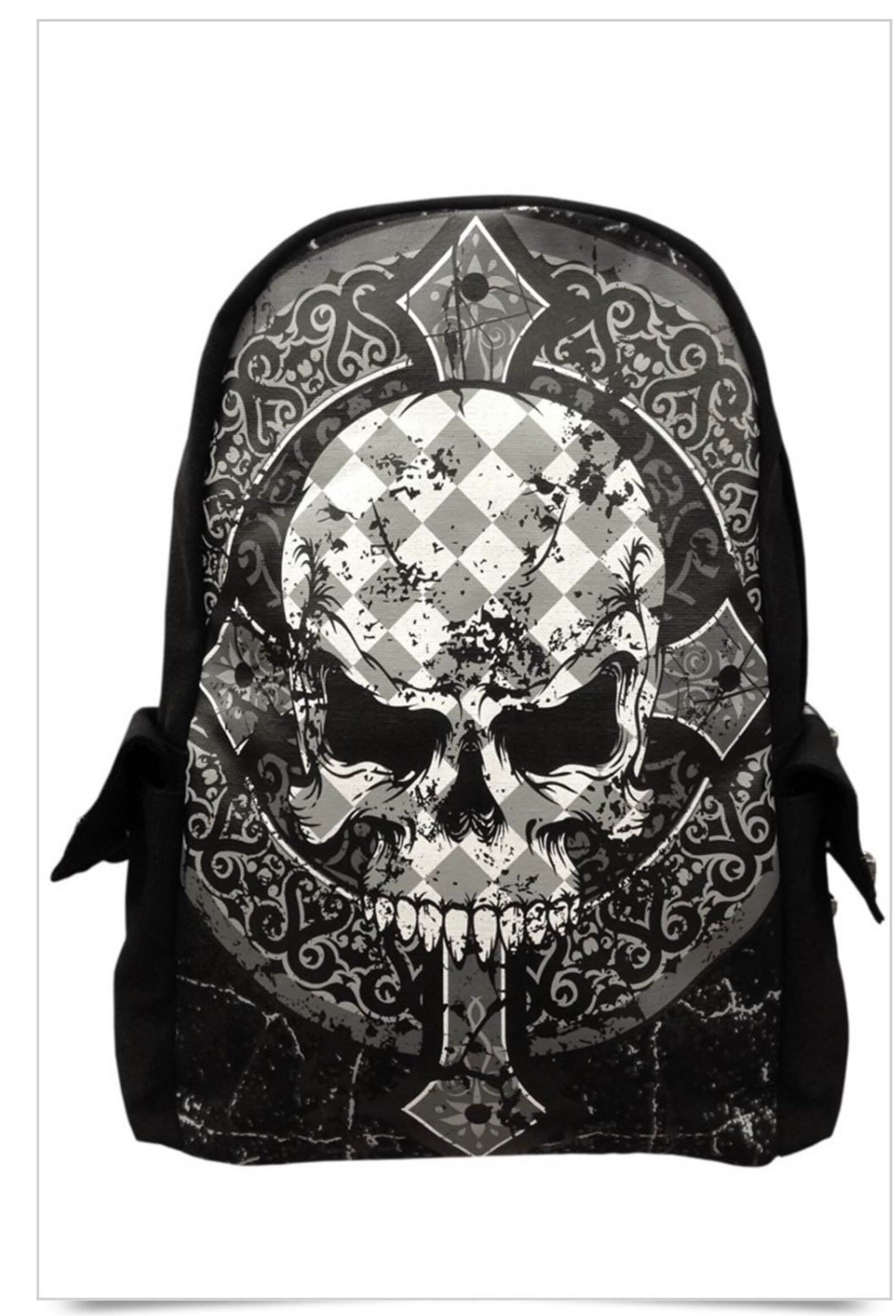 Gothic backpack Emo Zombie Party mesh pockets Adjustable Etsy