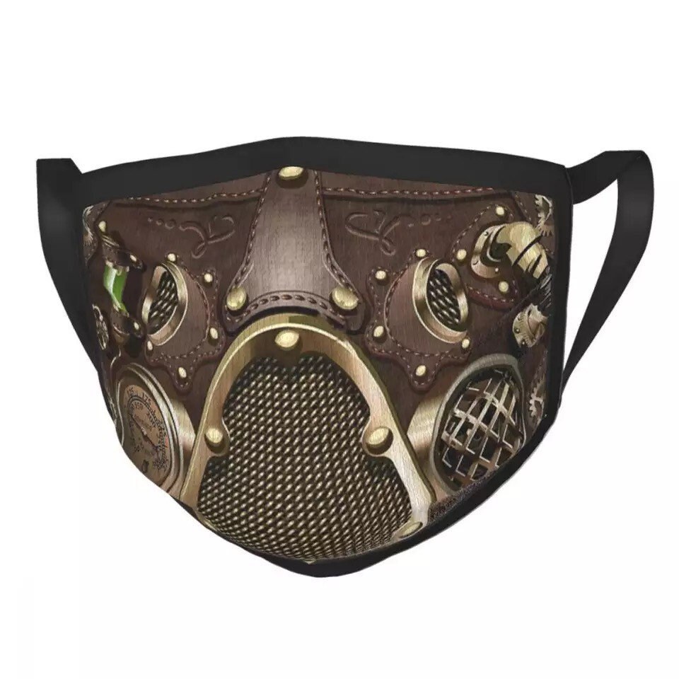 Steampunk Reusable Mouth Face Mask Pilot Air Fighter