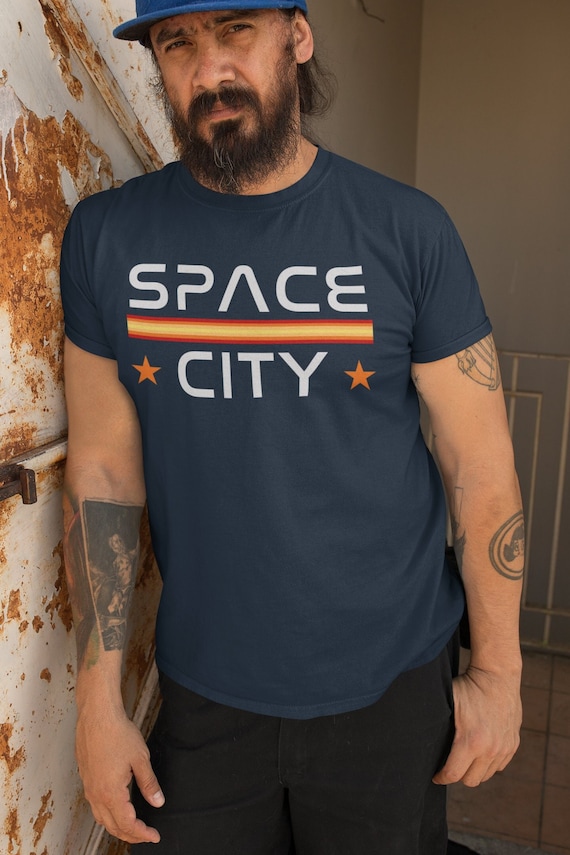 Houston Space City Baseball Vintage Retro Texas Astros T-shirt 