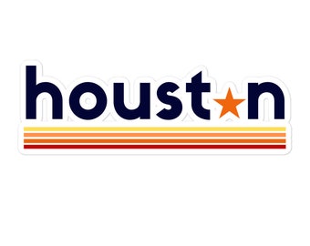 Houston Classic Astros Baseball Vinyl Sticker White