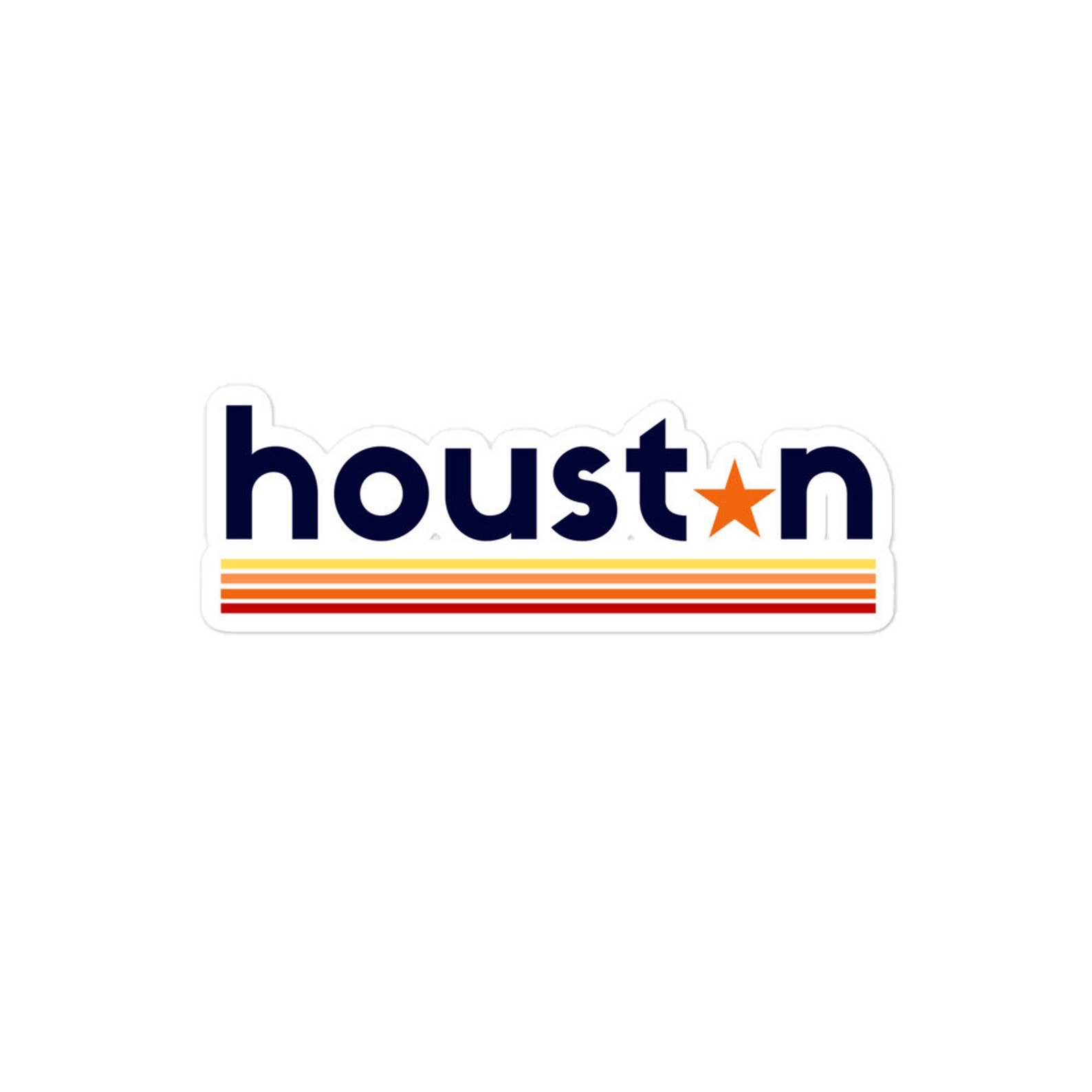 Houston Classic Astros Baseball Vinyl Sticker White | Etsy