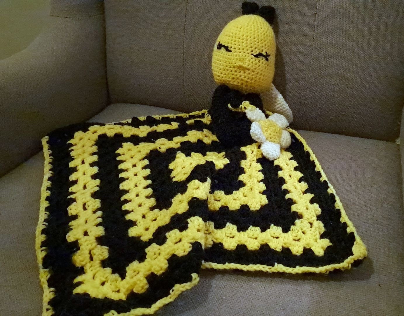 Crochet Honeybee Lovey Etsy