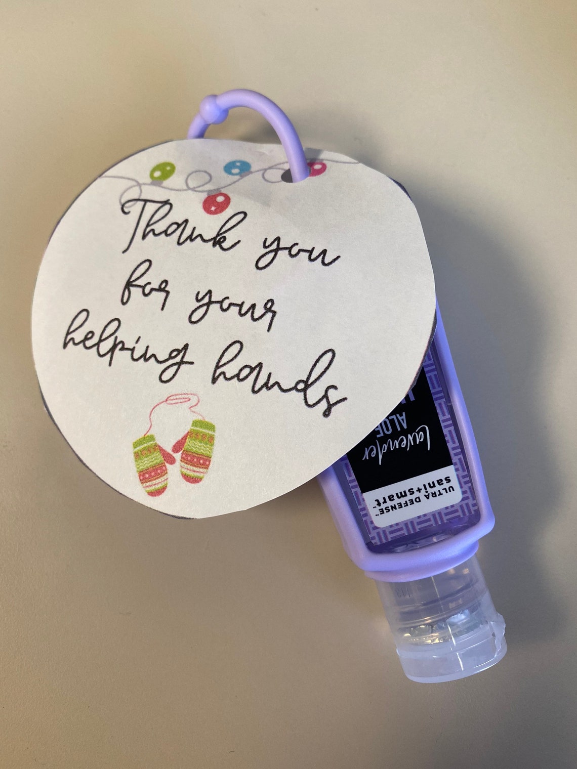 Thank You For Your Helping Hands Printable Tag Etsy