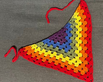 Pride Flag Crochet Bandana