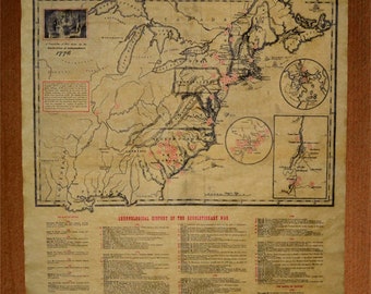 Revolutionary War Battlefields 1775-1781 (13.75" x 15.75")