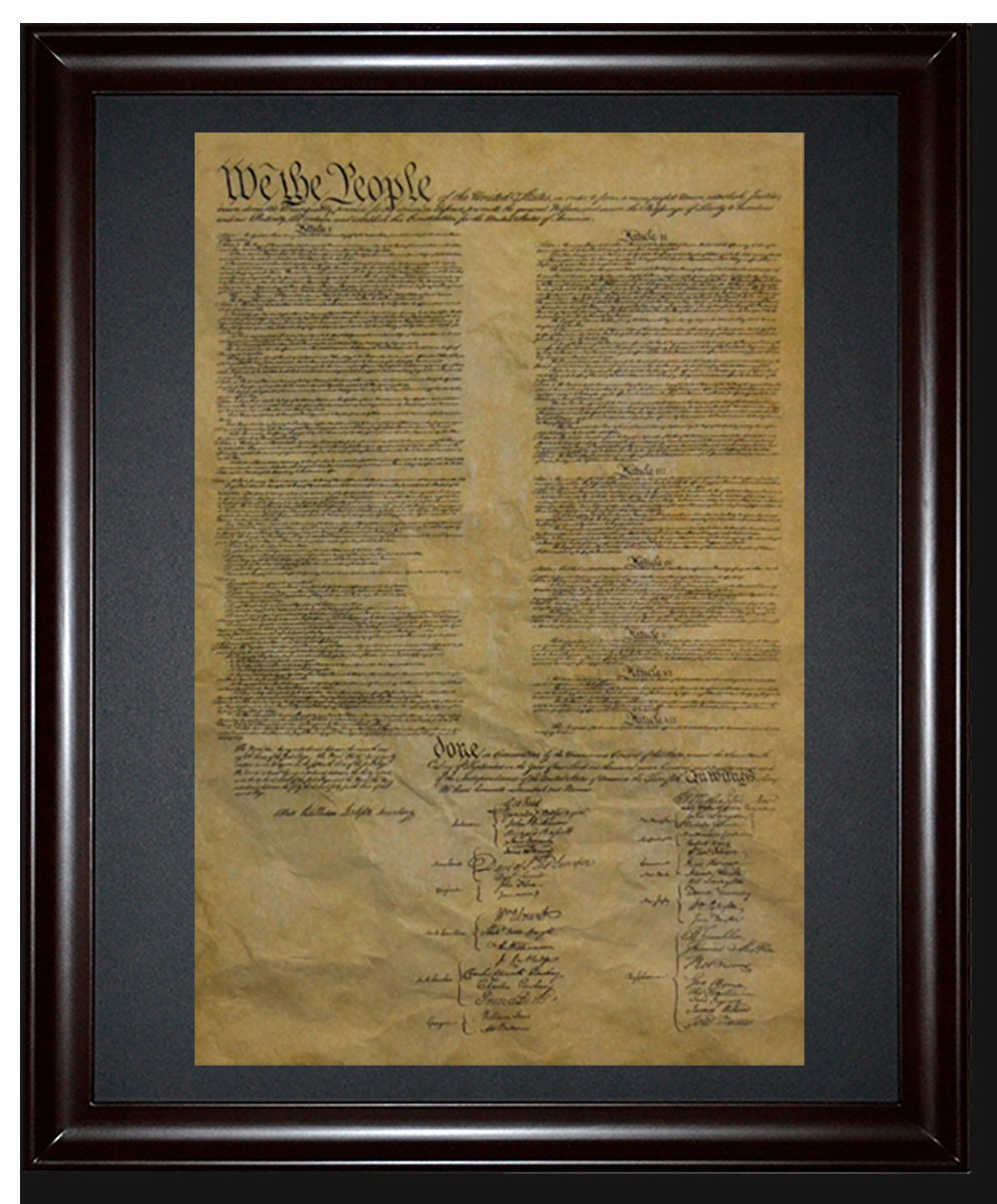 Framed United States Constitution 18 X 22 | Etsy