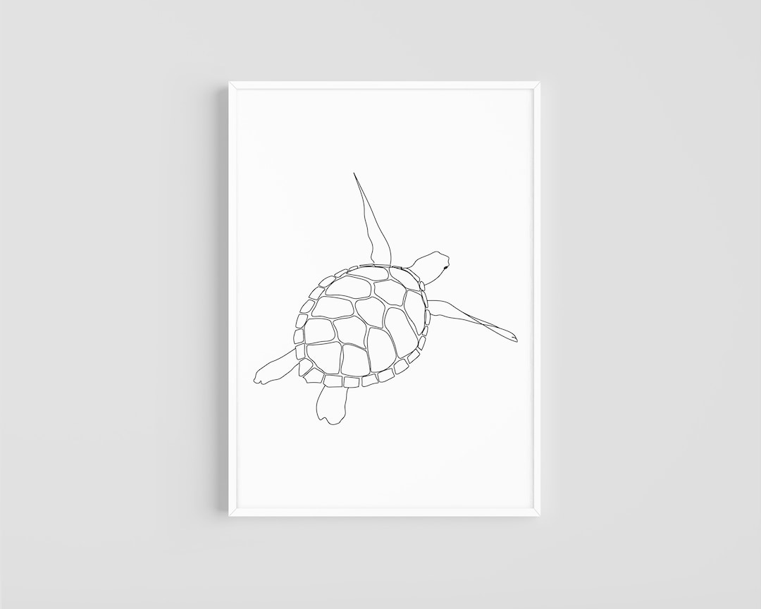 Meeresschildkröte Wandkunst Schildkröte Wandkunst Minimalistische Line Art  Druckbare Wandkunst Digitaler Download - .de
