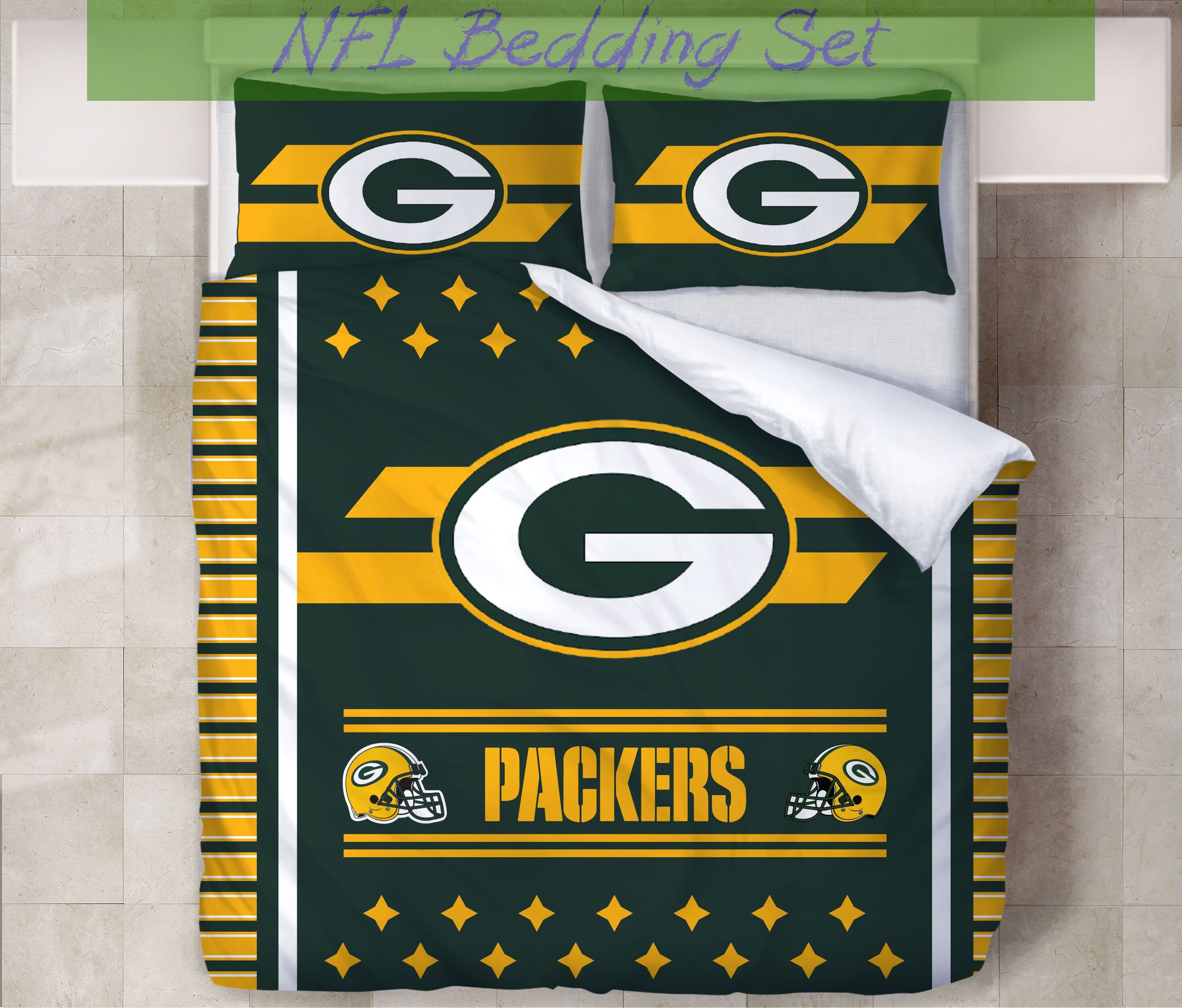 Green Bay Packers NFL Bettwäsche Set 3D Print Geschenk für | Etsy