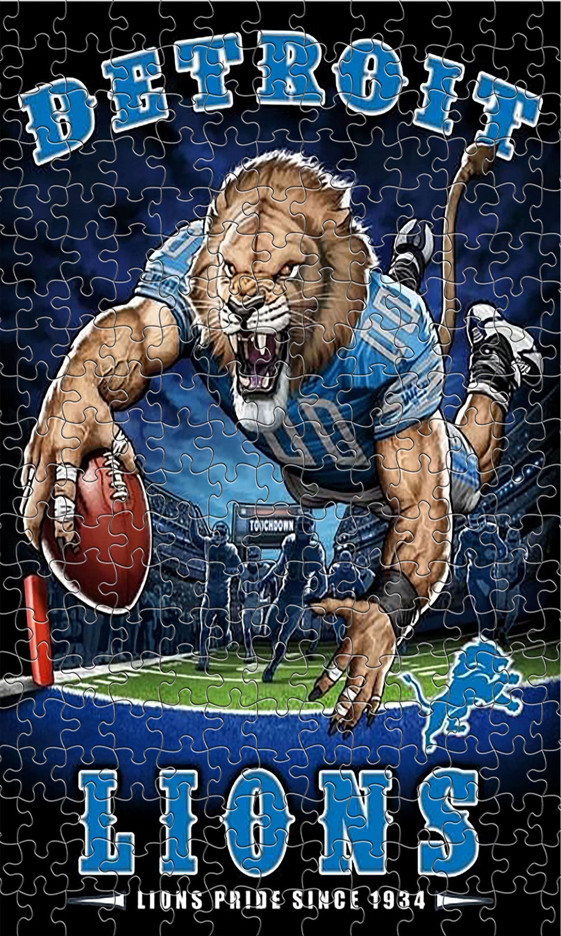 Detroit Lions Jigsaw Puzzle Magic Gift 20 x 30 inches For Etsy