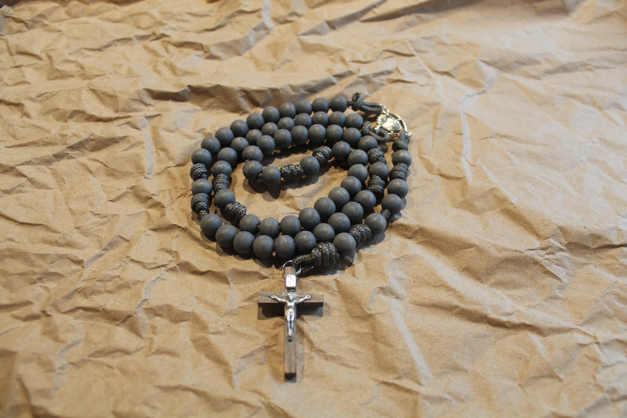 CFR (Franciscan Friars of Renewal) | Handmade Rosary with Hand Stained Wood Beads, Italian Crucifix | Verso l'alto Crafts | Catholic Gift