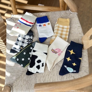 SALE - Any 3-Pack (Random Patterns) | Cotton Fun Crew Socks, Unisex Novelty Casual Socks, Great Gifts Idea