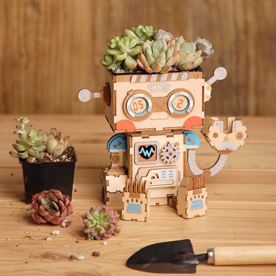 Cute Robot Planter Pot - Etsy