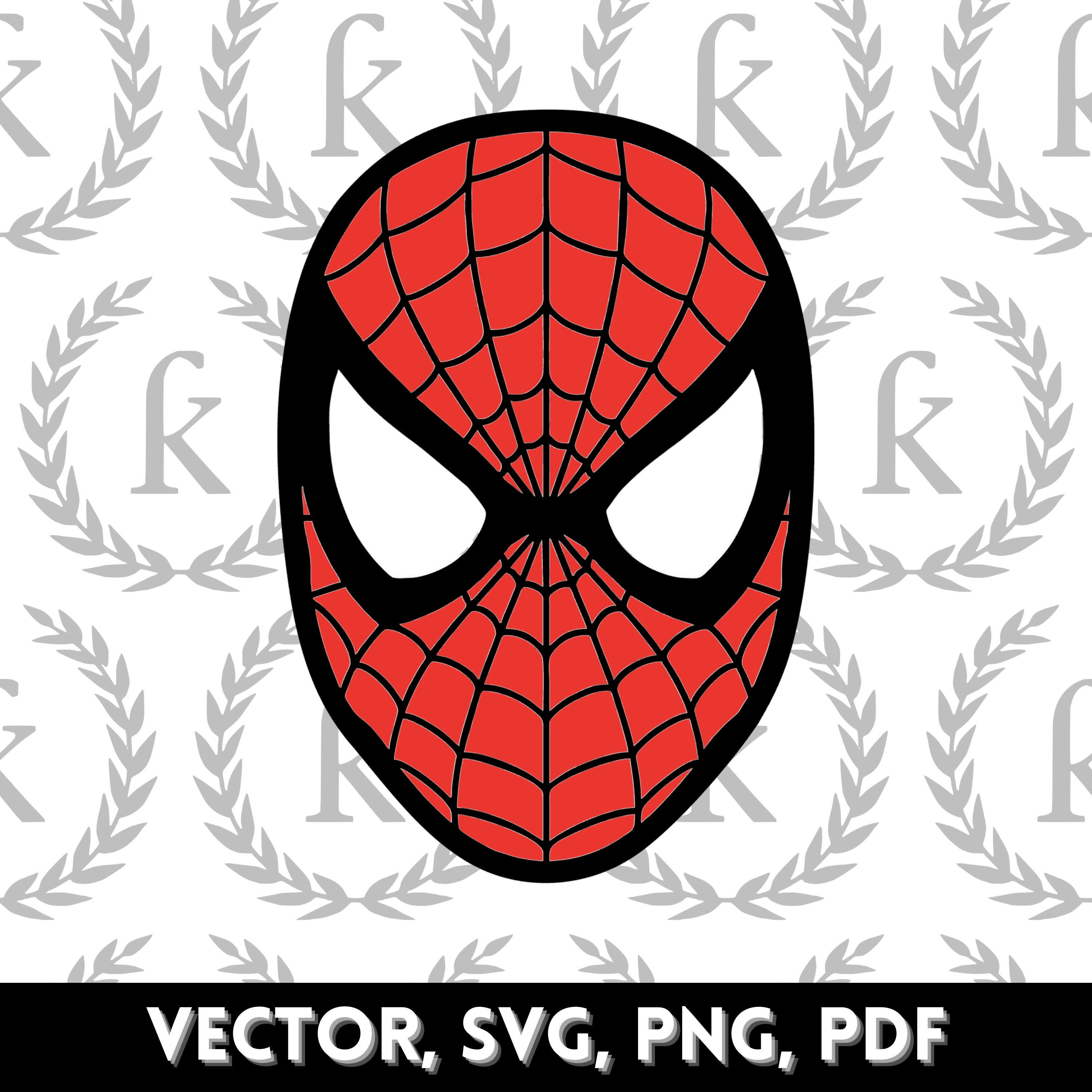 Spider-man Face PNG SVG Vector Cut File Digital Download | Etsy