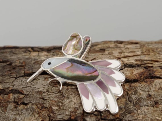 Abalone hummingbird deals pendant