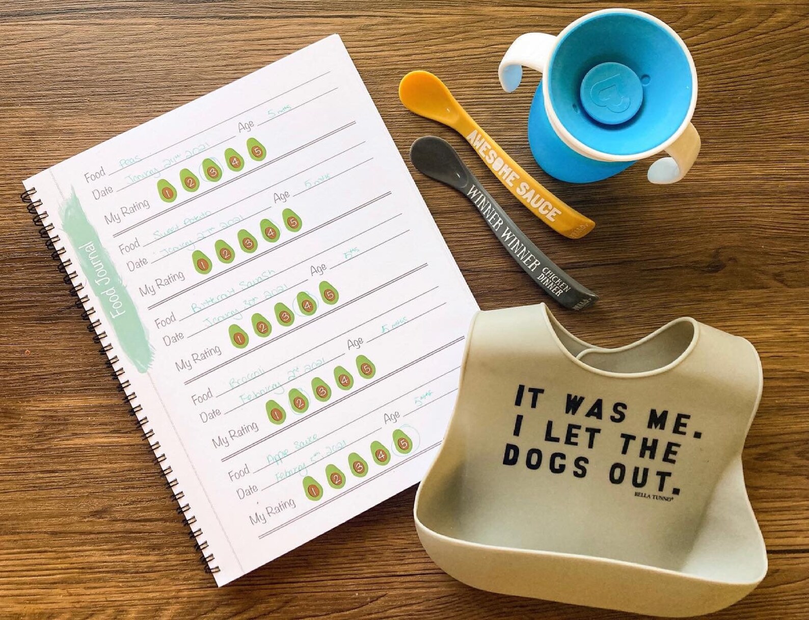 Baby Food Diary Personalized Food Journal Baby Recipe Book Etsy