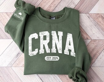 Crna Nurse Sweatshirt, Personalized Certified Registered Nurse Anesthetist, Personalized Rn Shirt, Custom Nurse Sweater, Srna Nurse Gifts